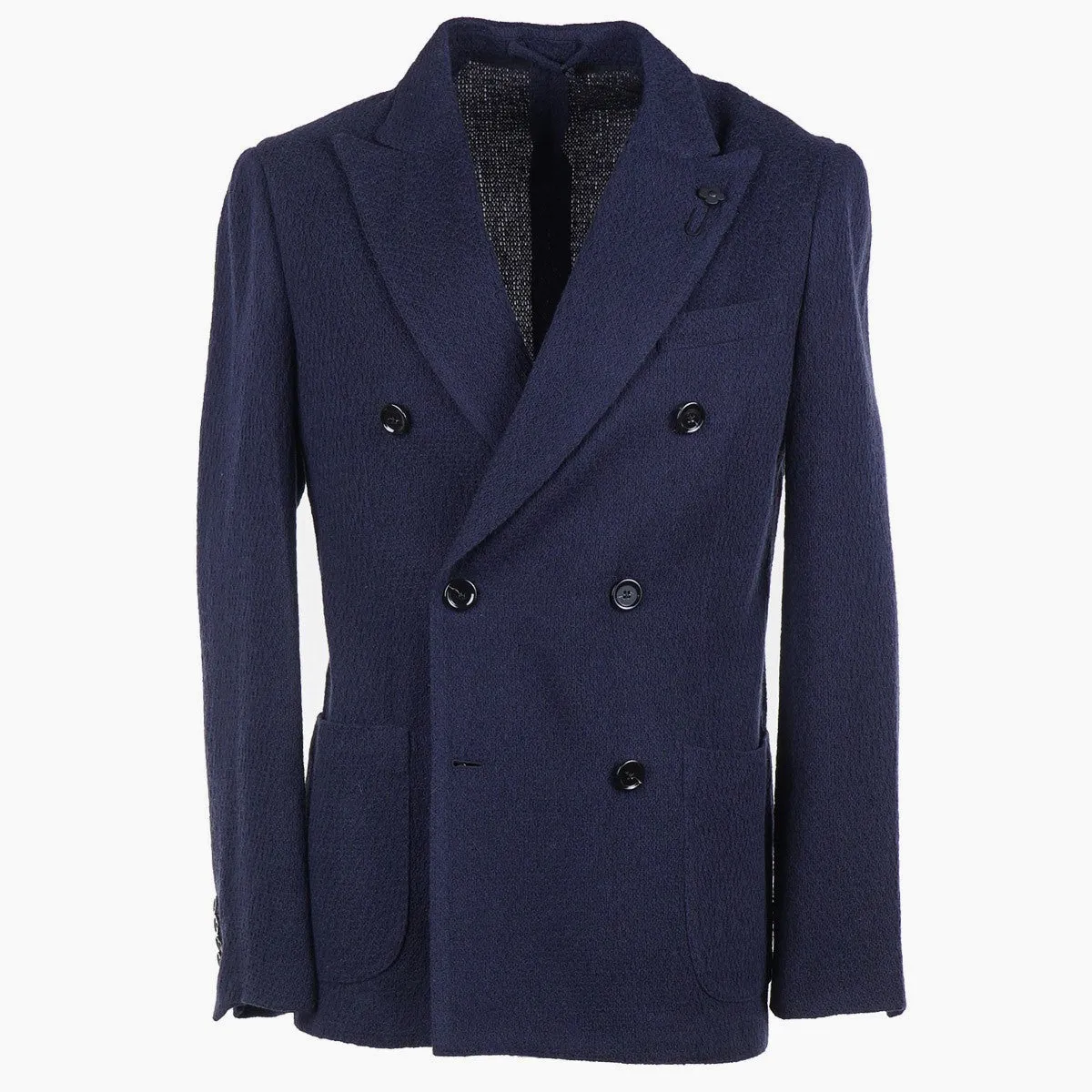 Lardini Knit Wool and Cashmere Blazer