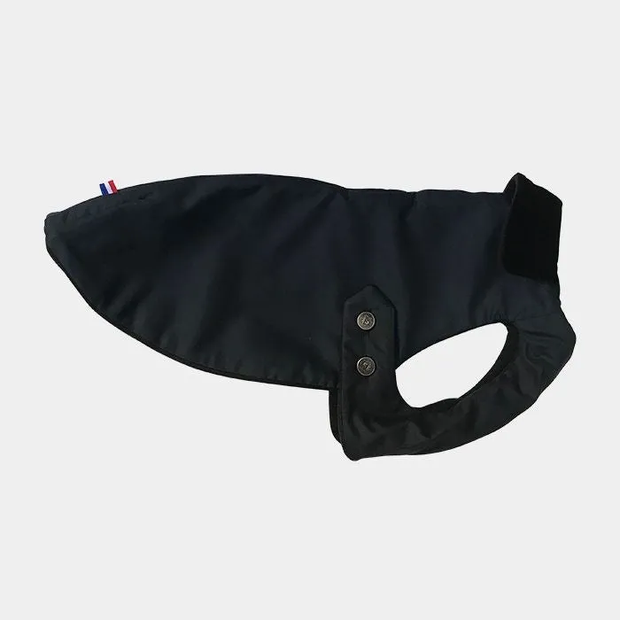 Luxury Dog Coat Navy Waterproof Silk from Paris, France