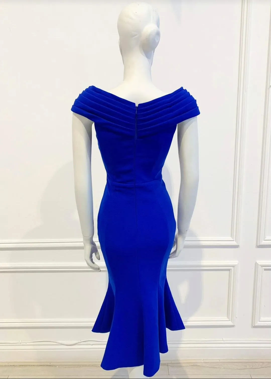 Mary dress in solid Blue