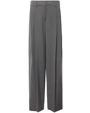 Medium Grey Wide Leg Trouser