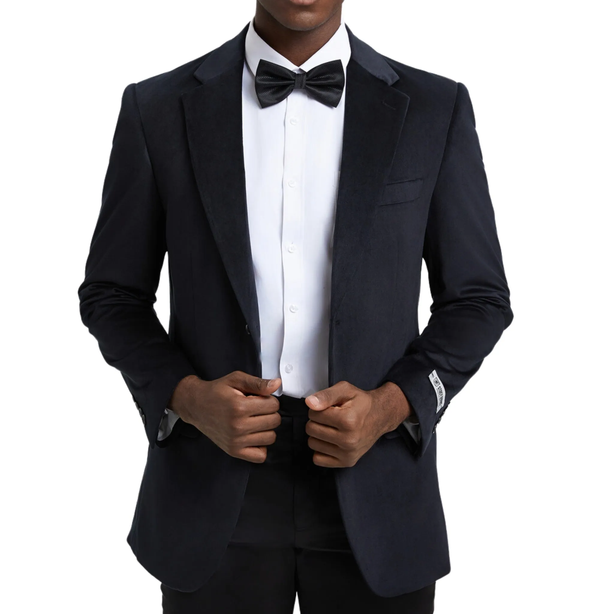 Men's Classic Black Velvet Blazer for Formal Affairs