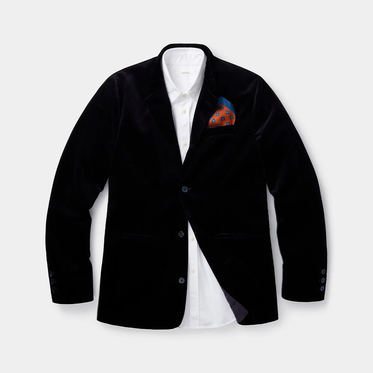 Midnight Navy Velvet Blazer