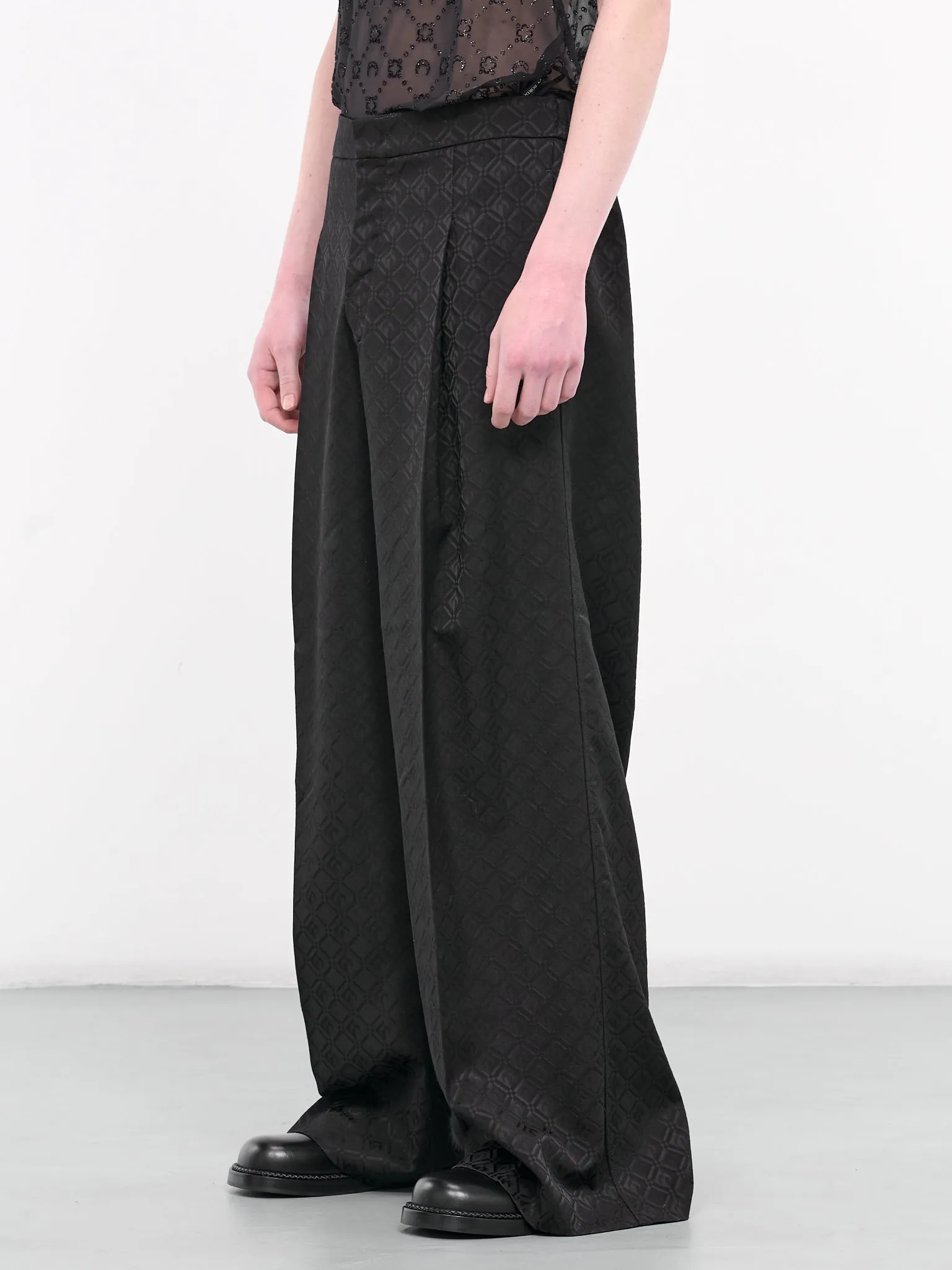 Moon Diamond Wide Leg Pants (MPA039-CWOV0024-BLACK)