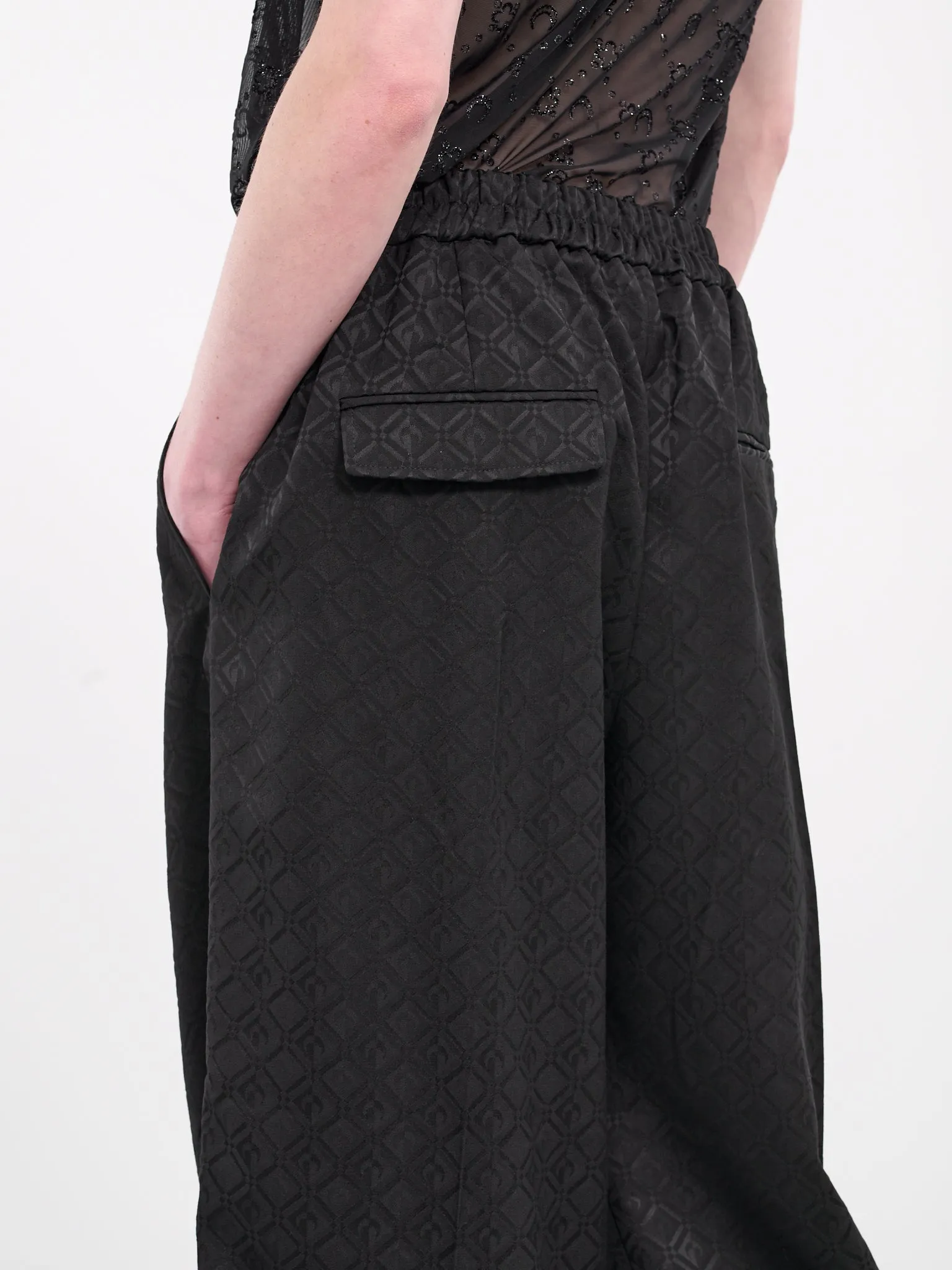 Moon Diamond Wide Leg Pants (MPA039-CWOV0024-BLACK)