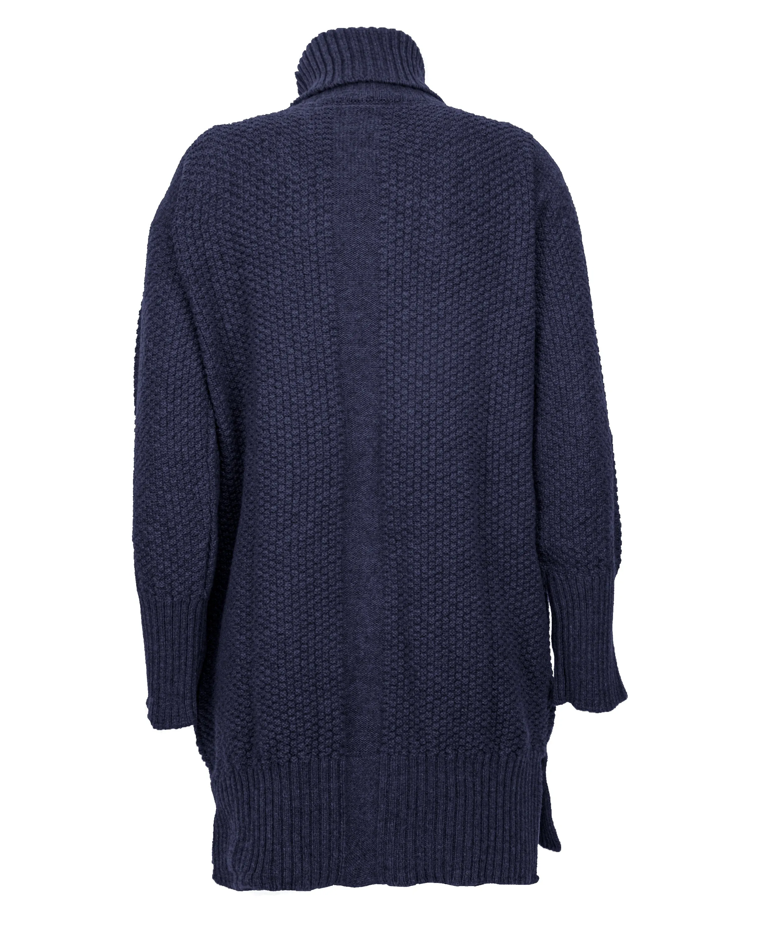 NEW FALL 24 - Women's Wool & Cashmere Maxi Turtleneck Night Blue