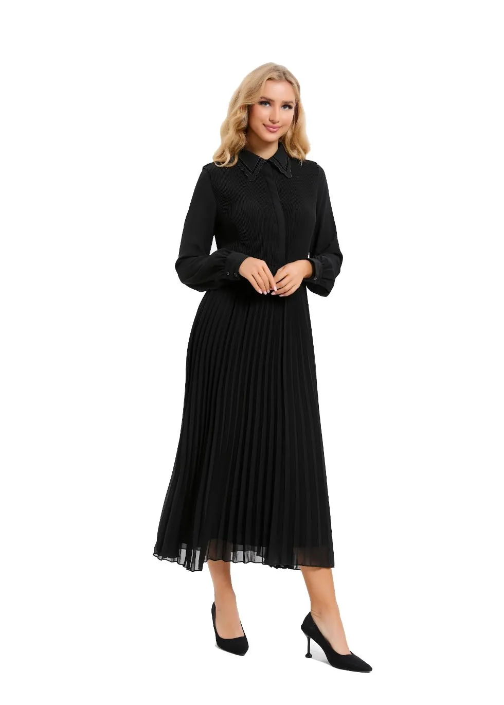 Nightbloom Pleated Midi Dress