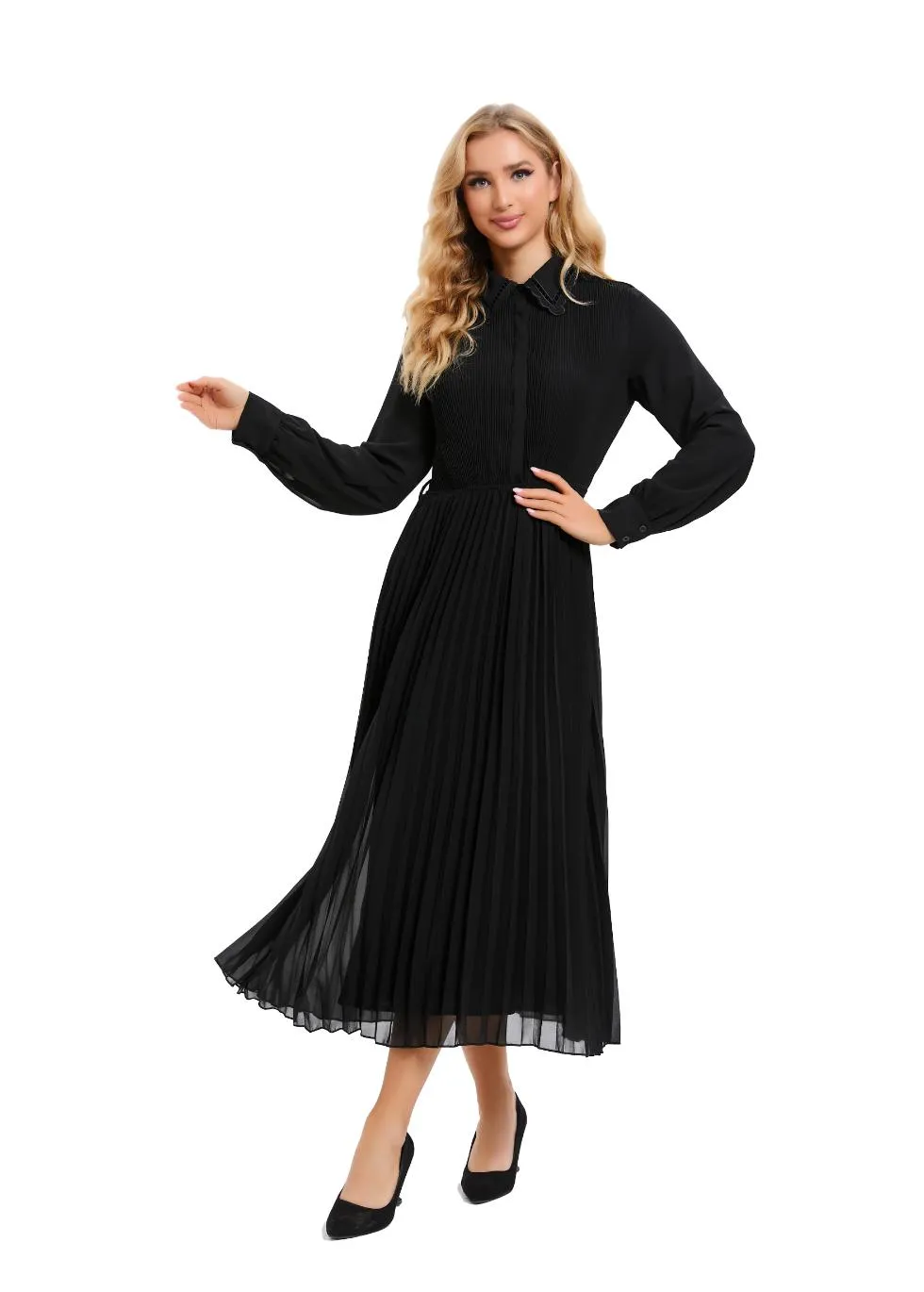 Nightbloom Pleated Midi Dress