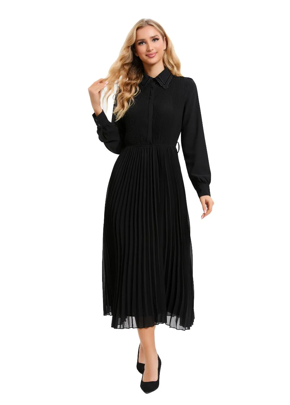 Nightbloom Pleated Midi Dress