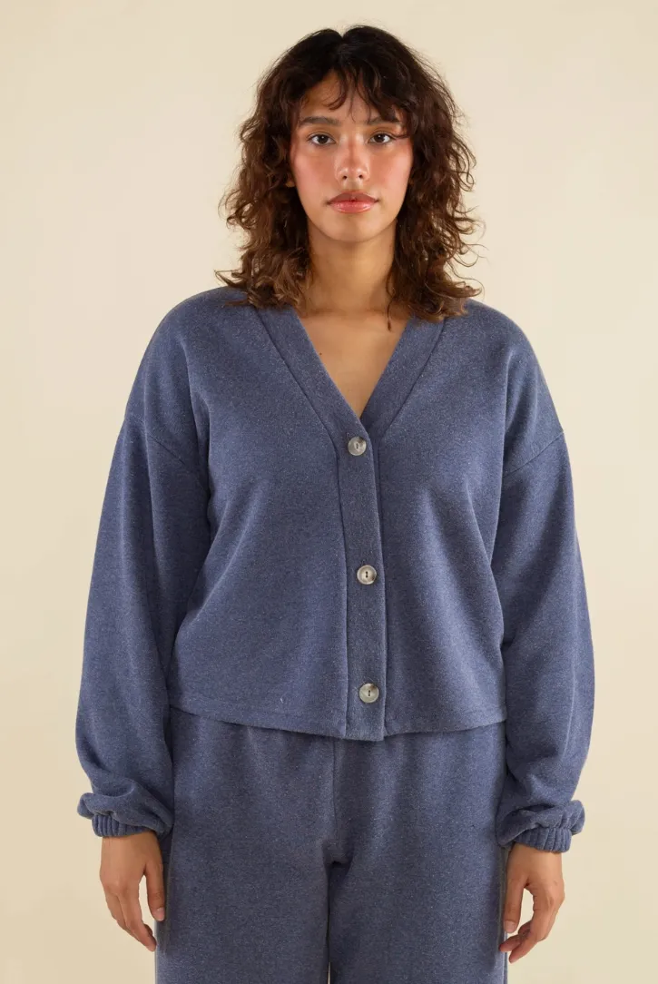 NLT - Griffith Boxy Mid Length Vintage Deadstock Fleece Cardigan