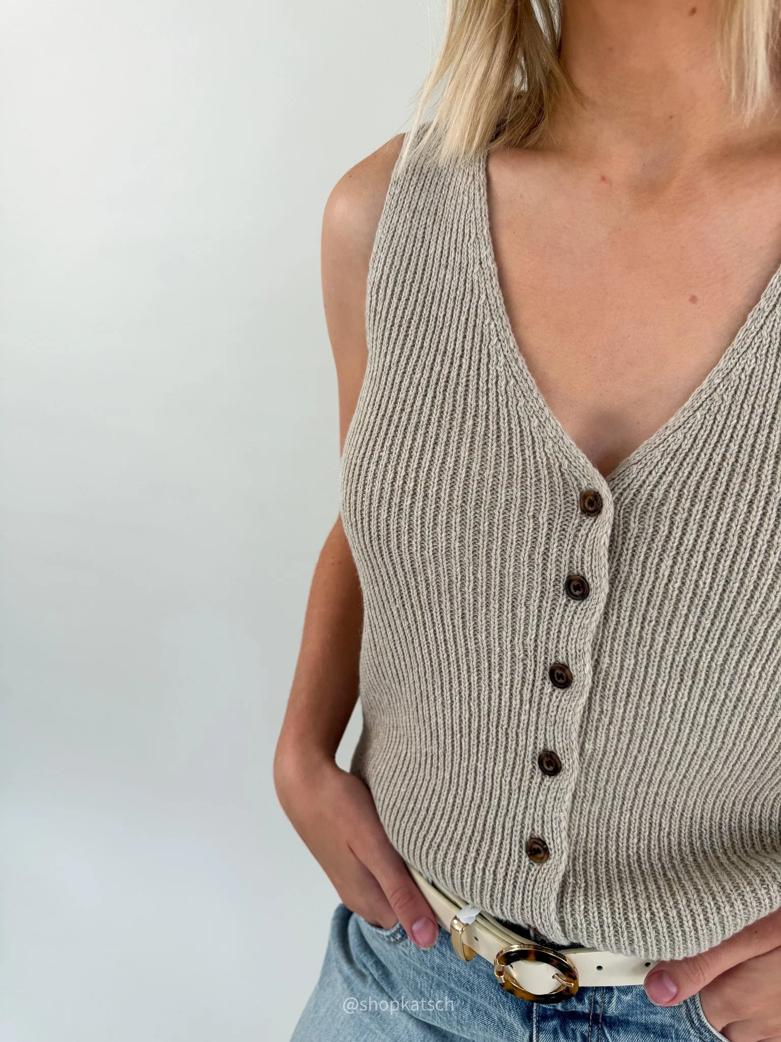 Oliva Button Up Sweater Vest