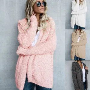 On Replay Fleece Open Front Long Hooded Cardigan