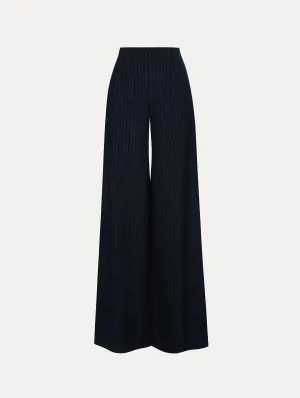 Pinstriped Wide Leg Pant