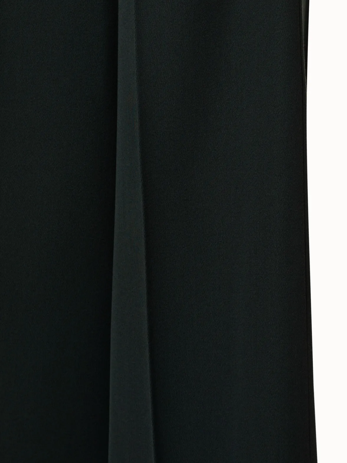 Pleated Wide Leg Wool Gabardine Pants