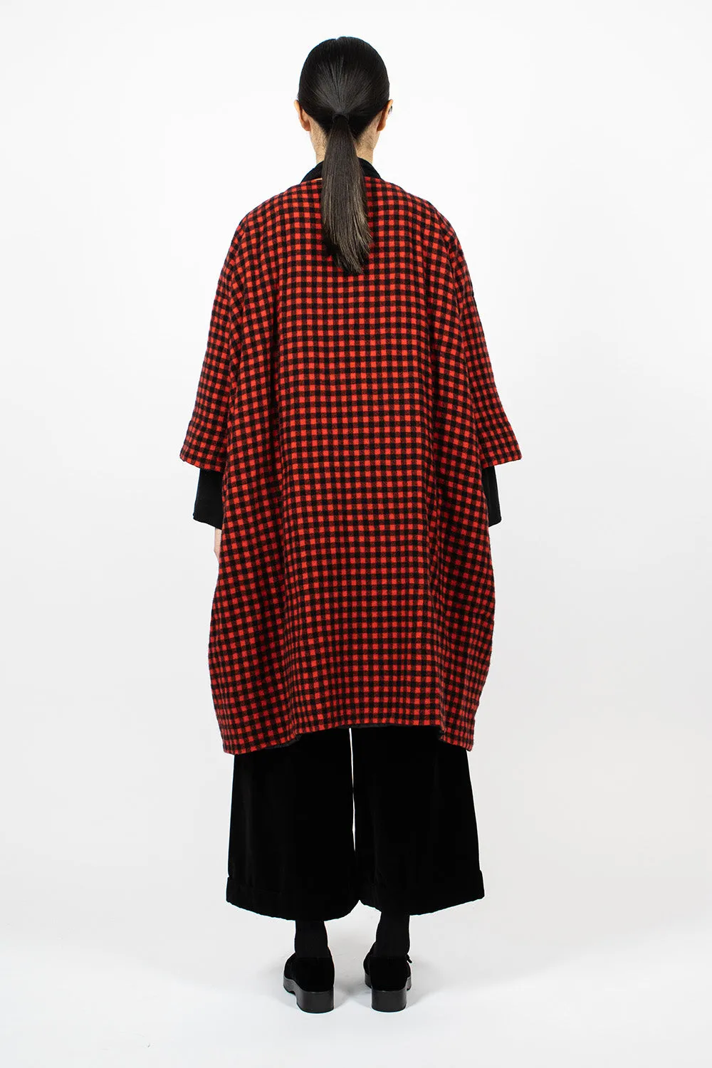 Quilted Reversible Coat Black/Red