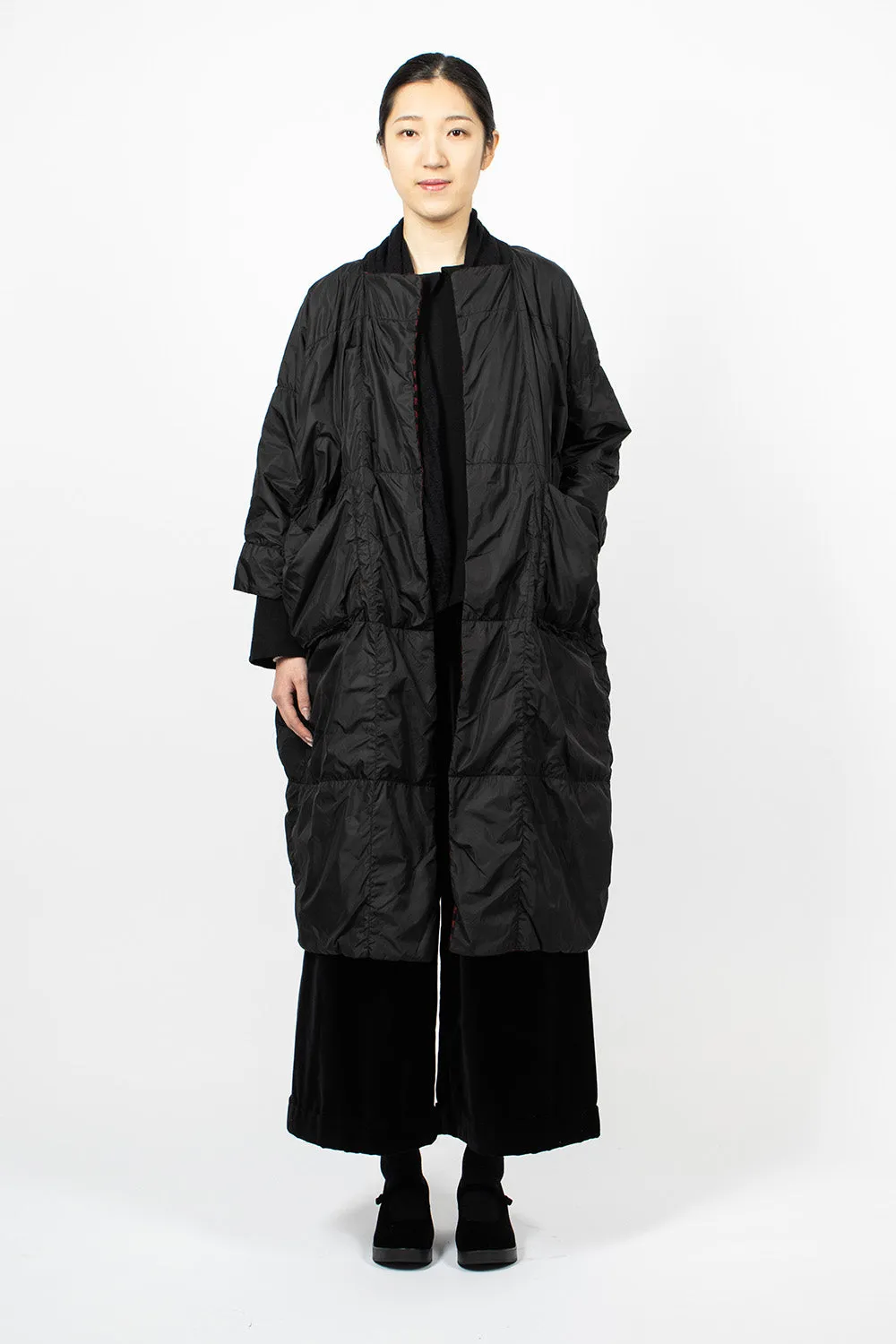 Quilted Reversible Coat Black/Red