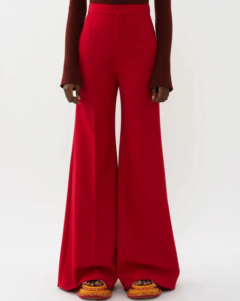 Red Crush Flared Trouser