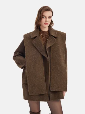 Reversible Cashmere Cape Coat