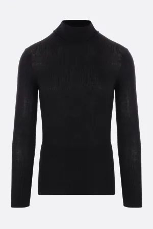 ribbed wool turtleneck