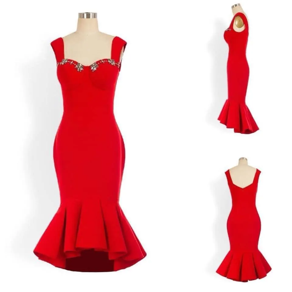 Rosa dress in red