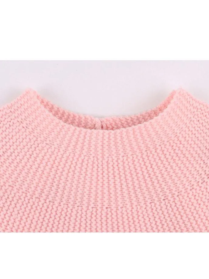 Stylish Solid Color Knitted Sweater