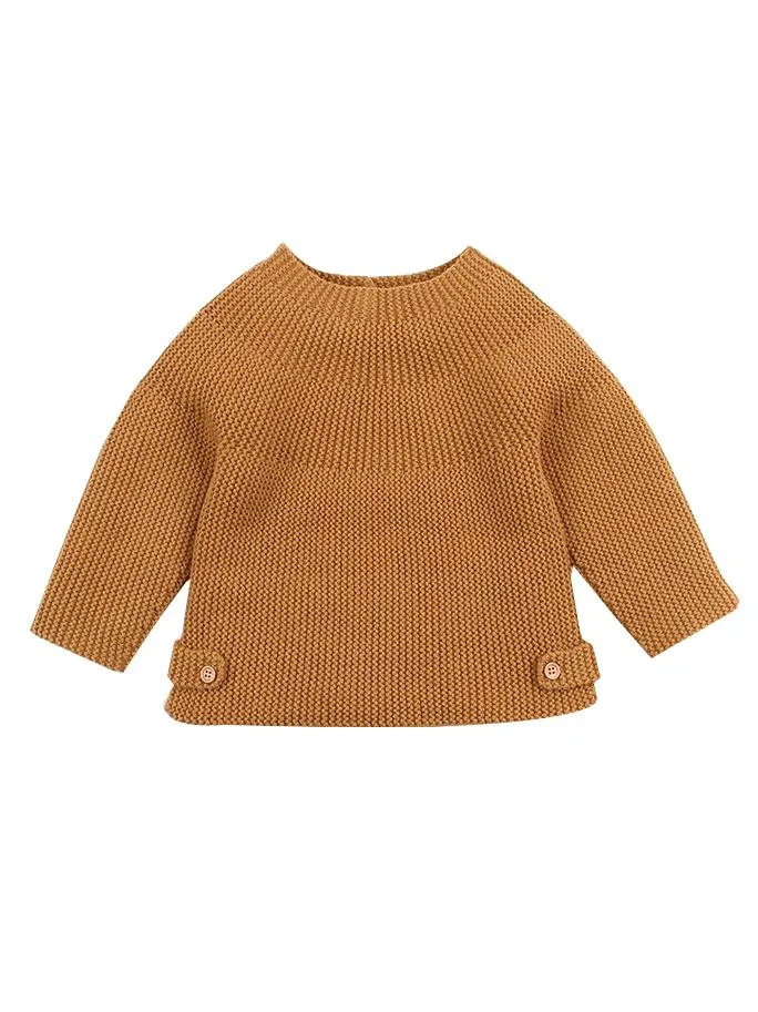 Stylish Solid Color Knitted Sweater