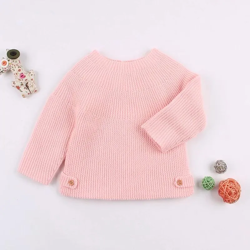 Stylish Solid Color Knitted Sweater