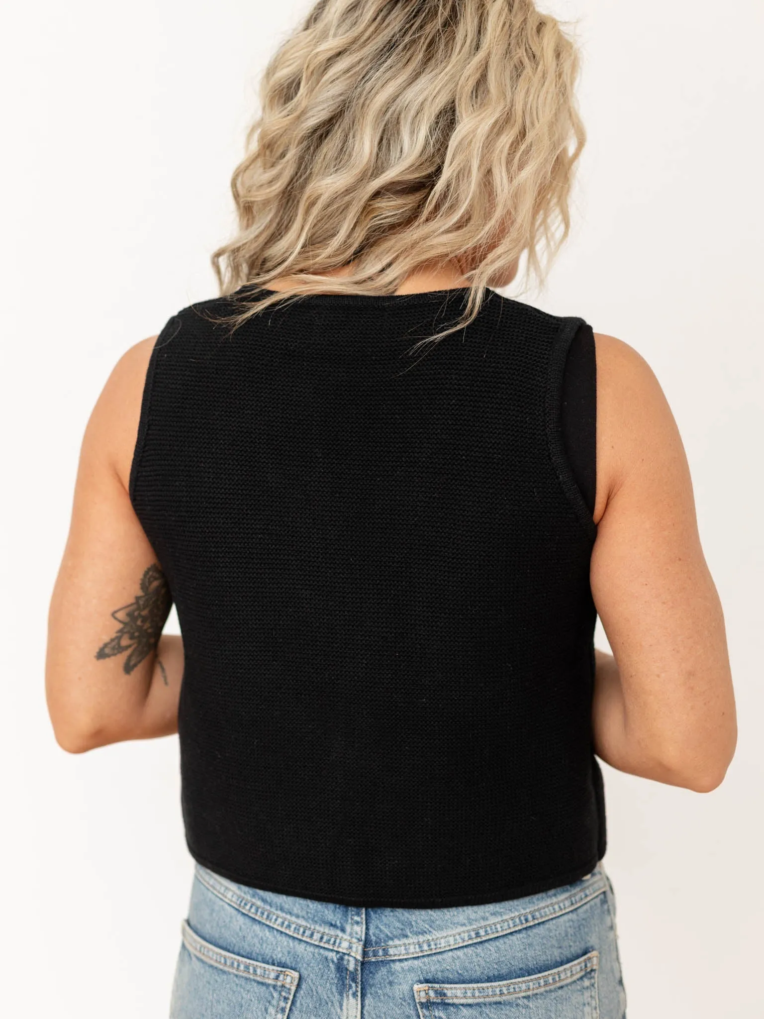 Tied Front Knitted Vest