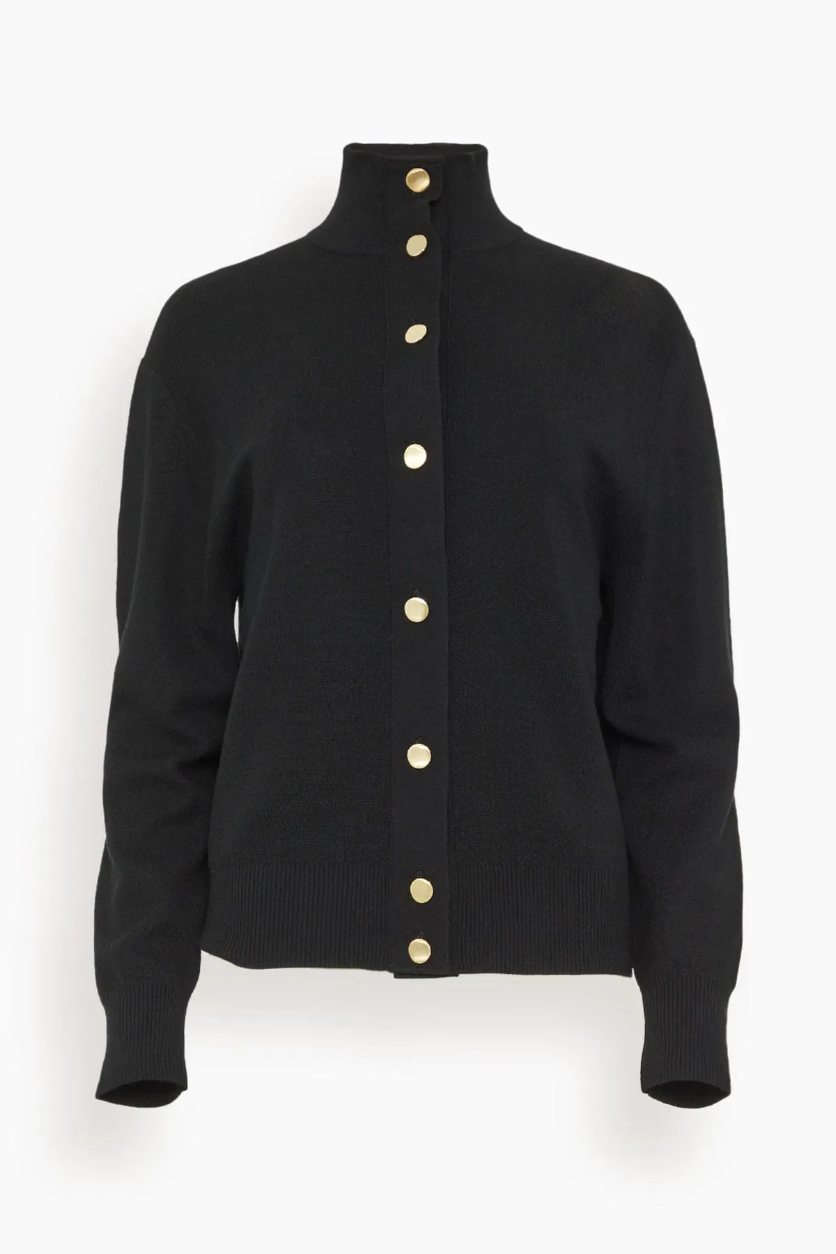 Turtleneck Cardigan in Black