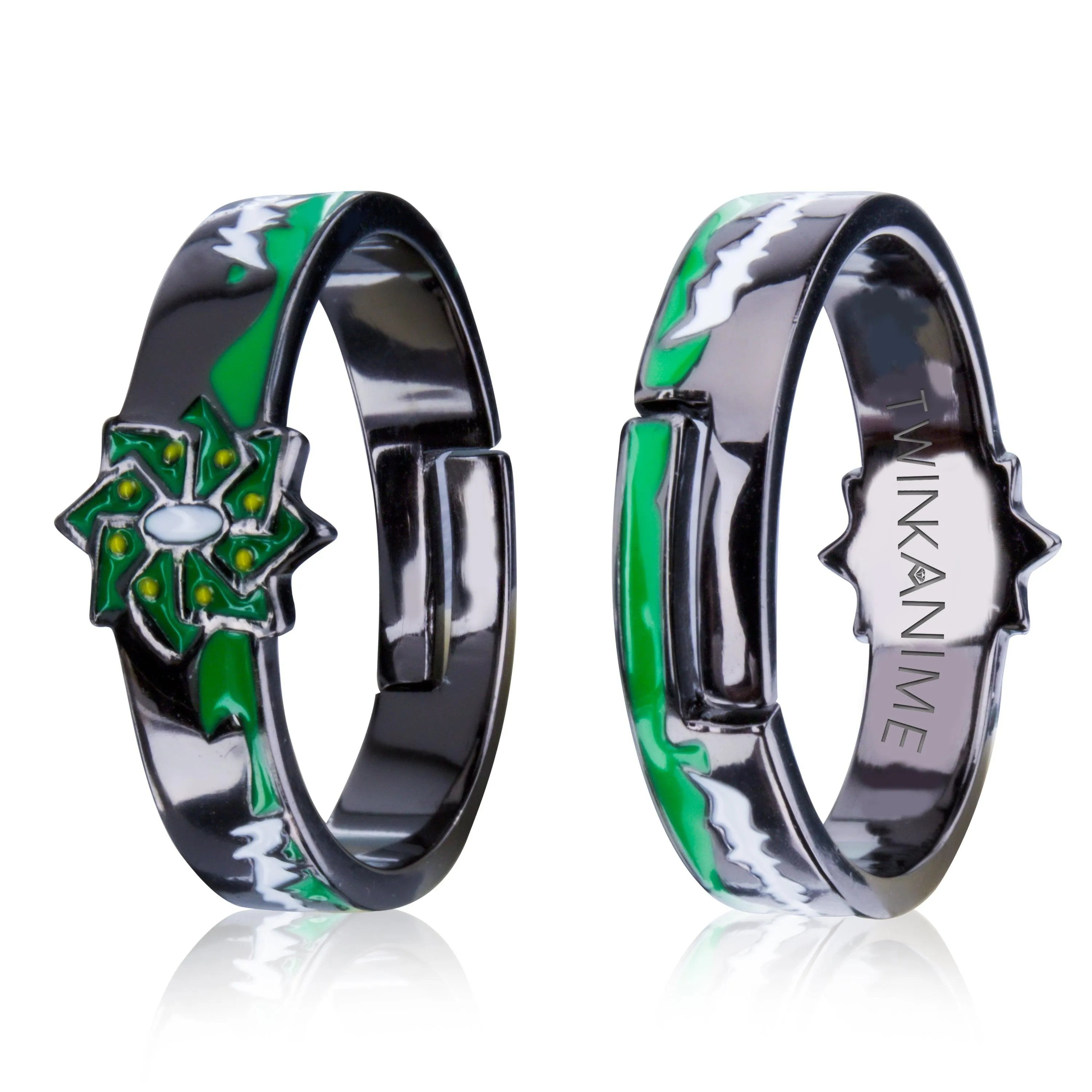 TWINKANIME Demon Slayer Anime Rings S925 Sterling Silver Adjustable About 7-9# For Men Women Friends Colleagues Anime Enthusiasts Festivals Birthdays Christmas Gifts