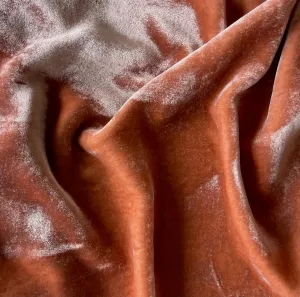 Upstream Salmon Silk & Rayon Blend Velvet (Made in Italy) (Limited Yardage)