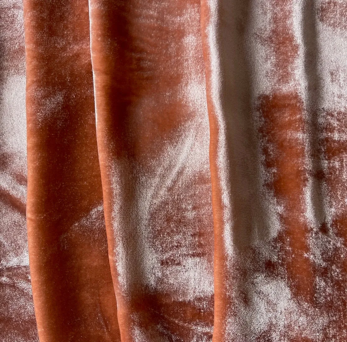 Upstream Salmon Silk & Rayon Blend Velvet (Made in Italy) (Limited Yardage)