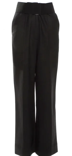 Viden. Tokotaelo. Black Wool Wide Leg Pants