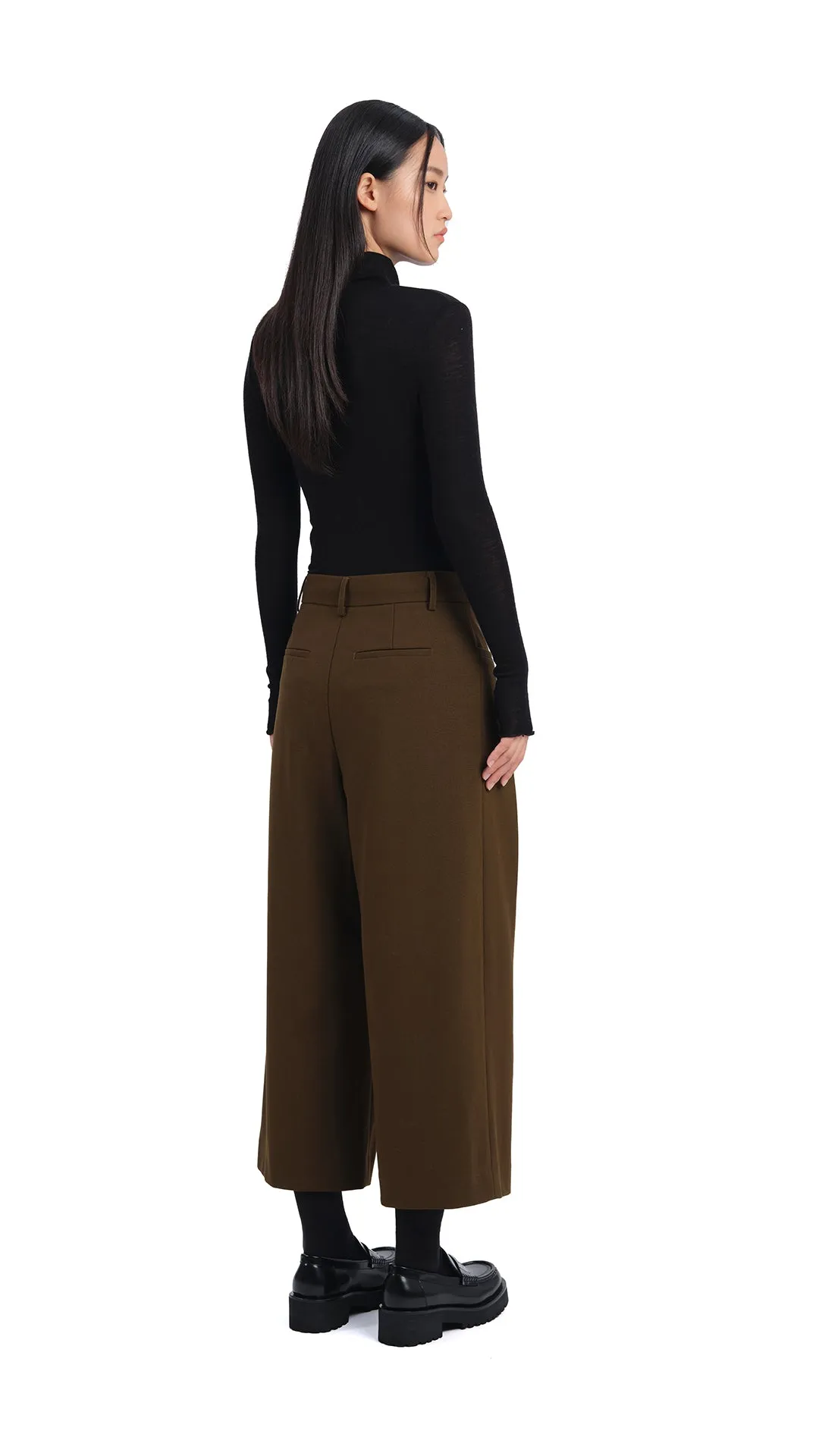 Wide-Leg Ankle Pants