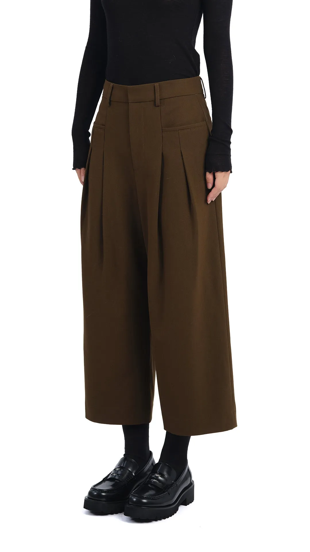 Wide-Leg Ankle Pants