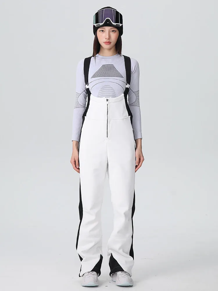 Women's Searipe Retro Vibe Elegant Stretch Flare Ski Bibs Overalls