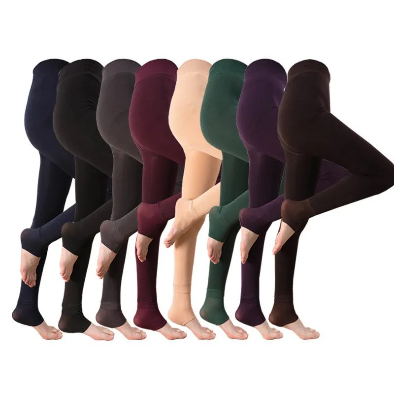 Womens Winter Leggings Velvet Fleece Insulated Tights Thermal Pants