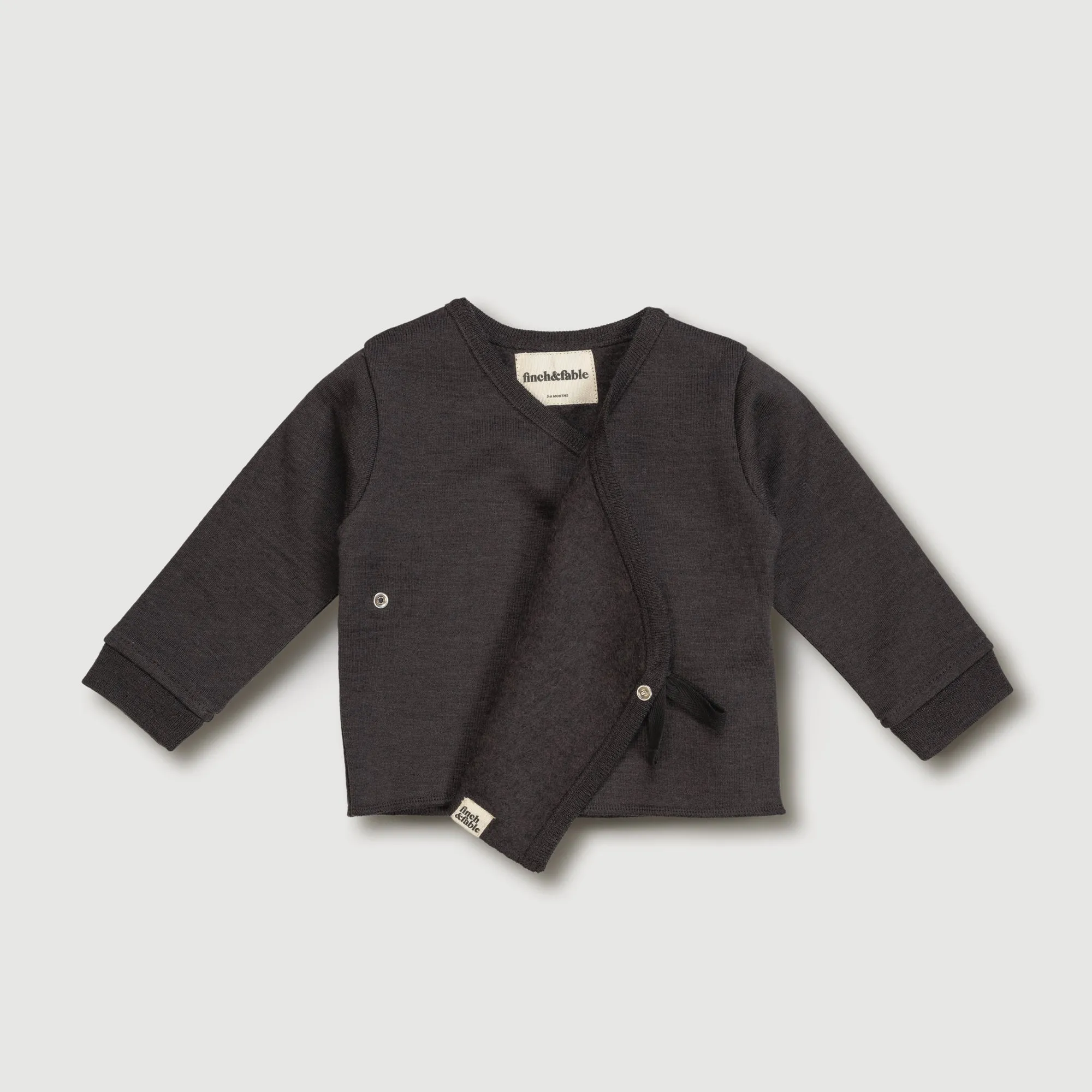 Wool Fleece Cardigan - Storm