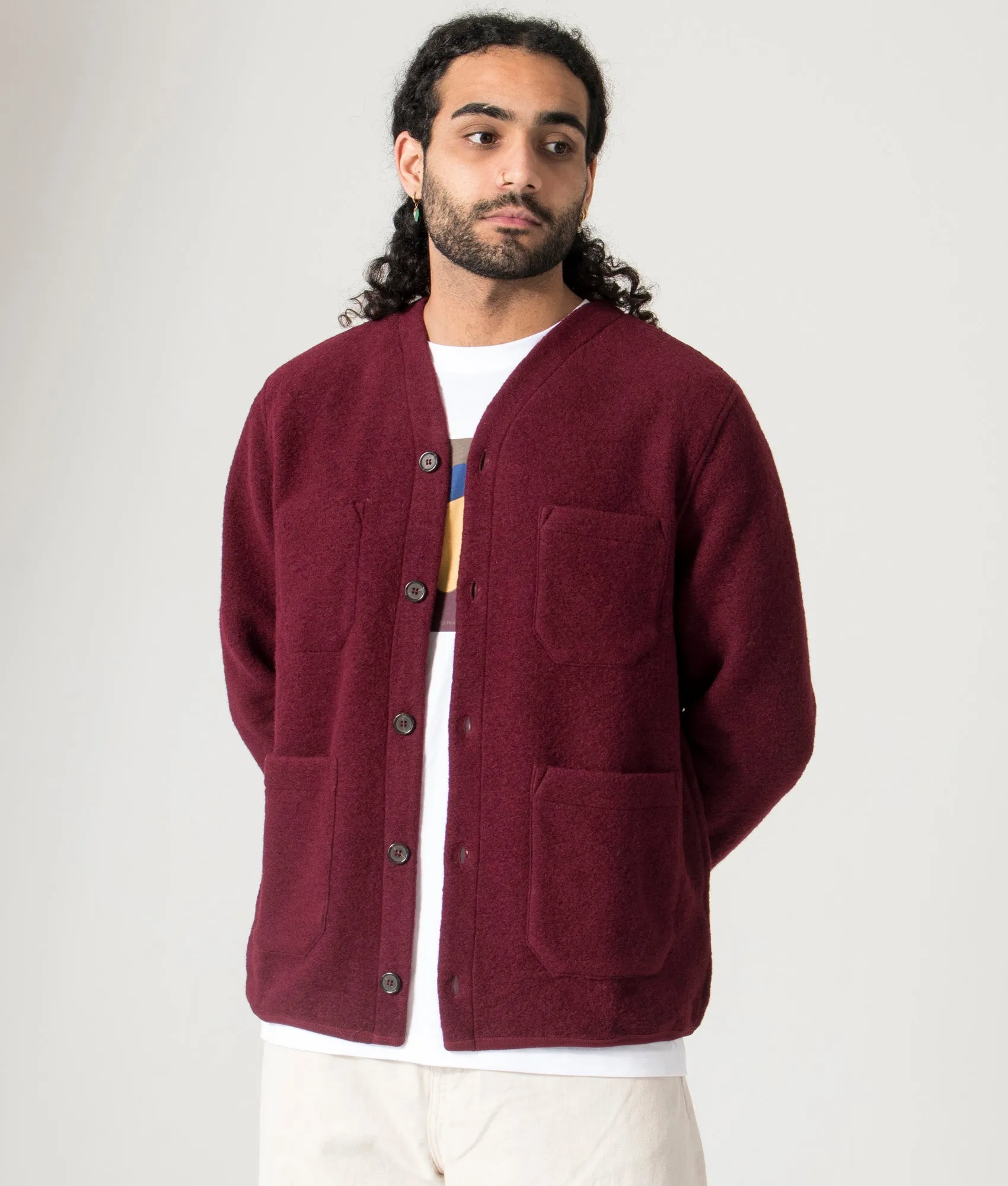 Wool Fleece Cardigan