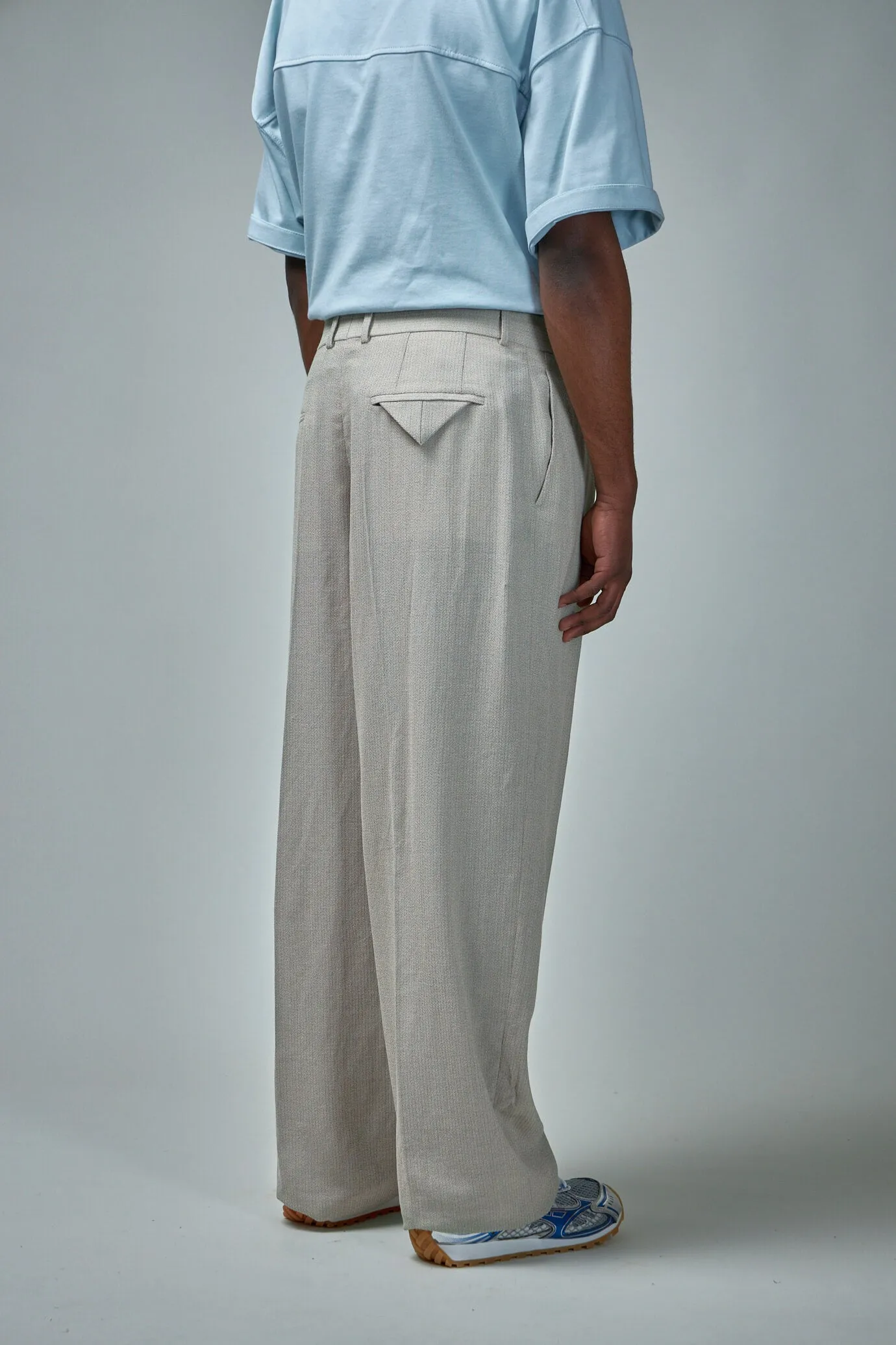 Wool Silk Mouline Trousers