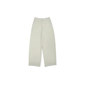 Wool Wide Leg Pants in White